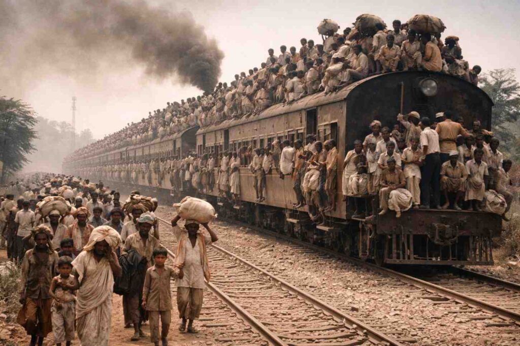 भारत की विदेश नीति: 1947 से अब तक का इतिहास, सिद्धांत और रणनीति 1947 के भारत विभाजन के दौरान शरणार्थियों का पलायन